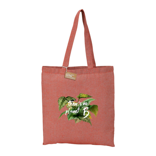 Eco-Friendly 5oz Recycled Cotton Twill Tote Bag - Red