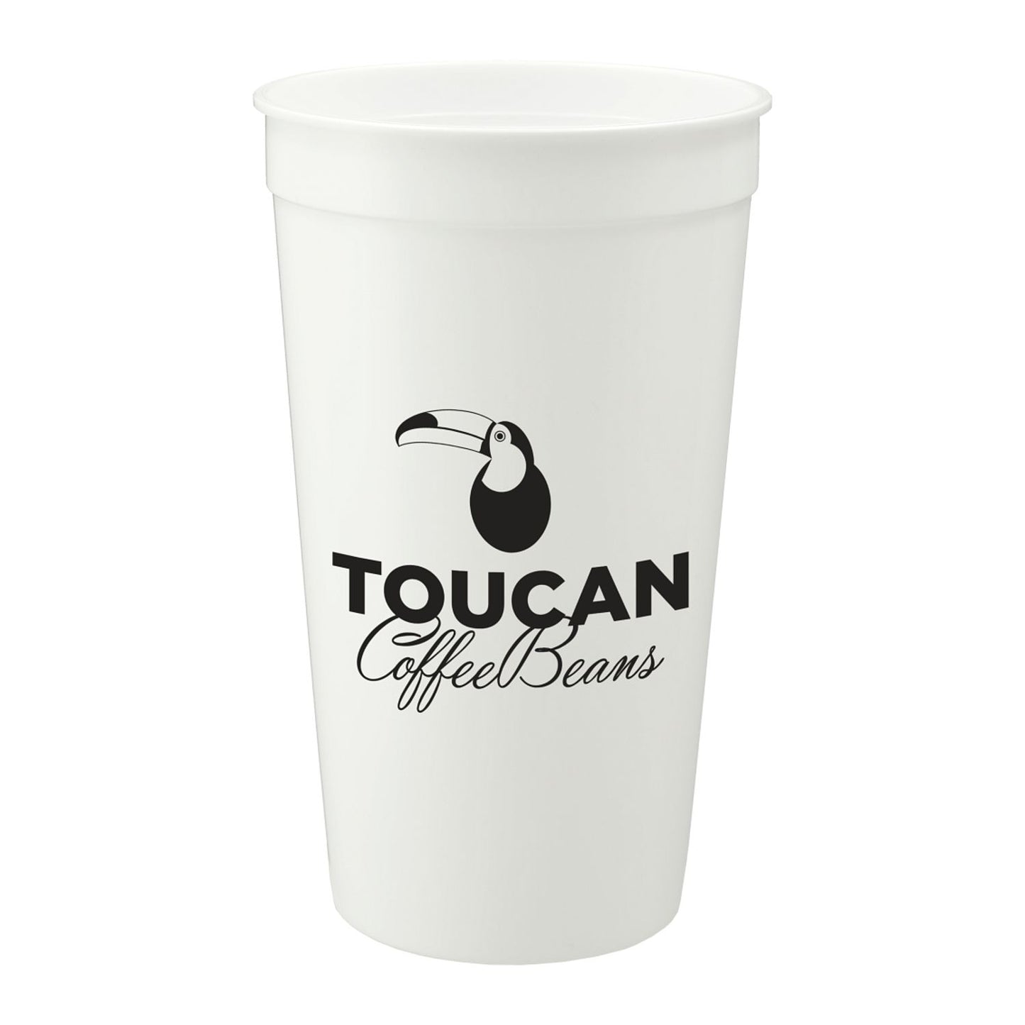 Solid 32oz Recycled Stadium Cup - White