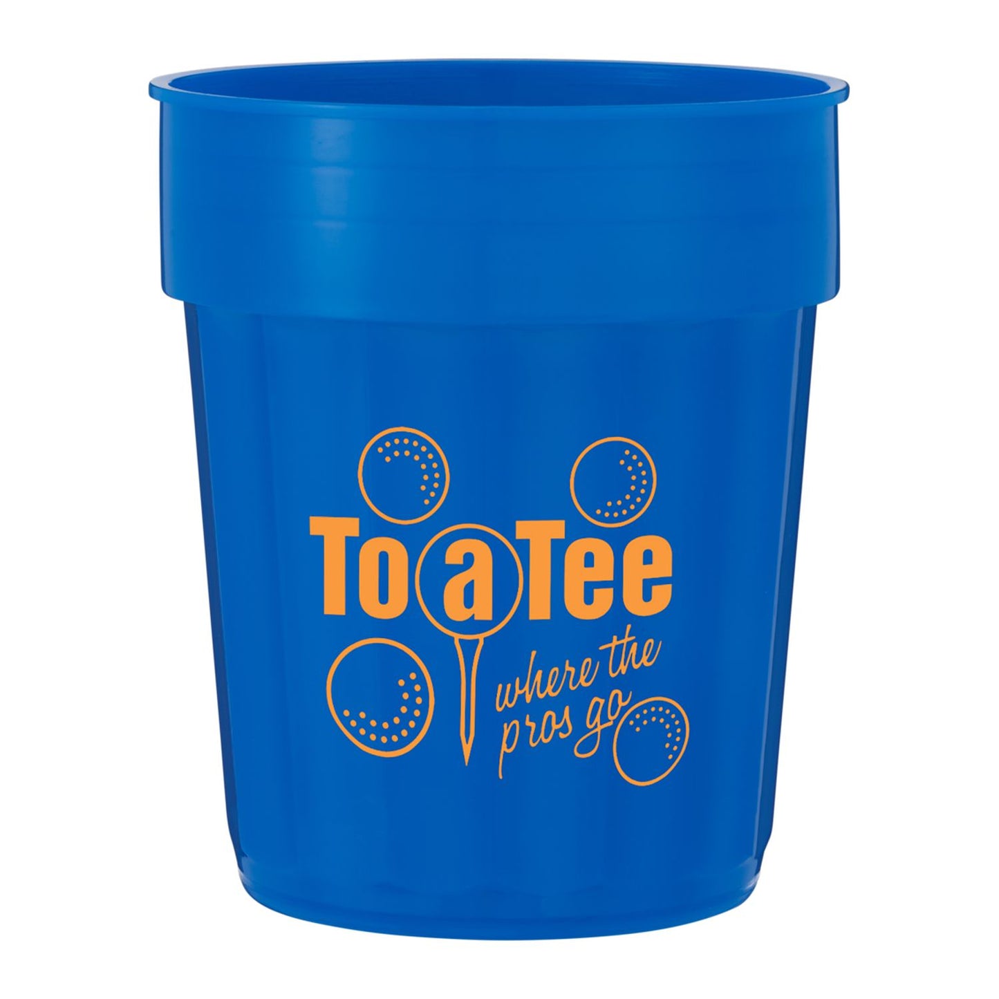 Fluted 16oz Recycled Stadium Cup - Translucent Blue