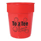 Fluted 16oz Recycled Stadium Cup - Red