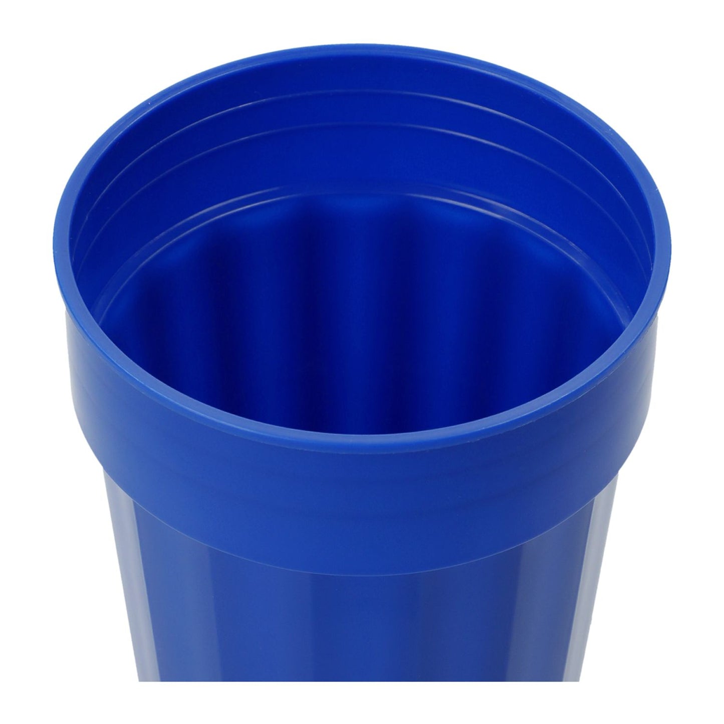 Fluted 16oz Recycled Stadium Cup - Translucent Blue