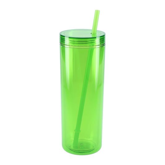 Chroma Recycled Acrylic Skinny Tumbler 16oz - Lime