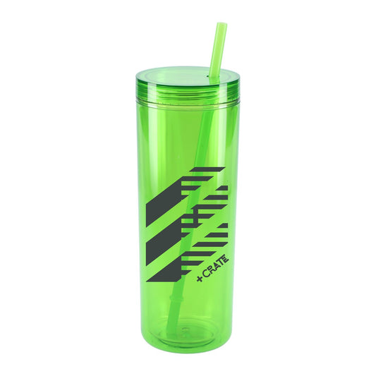 Chroma Recycled Acrylic Skinny Tumbler 16oz - Lime