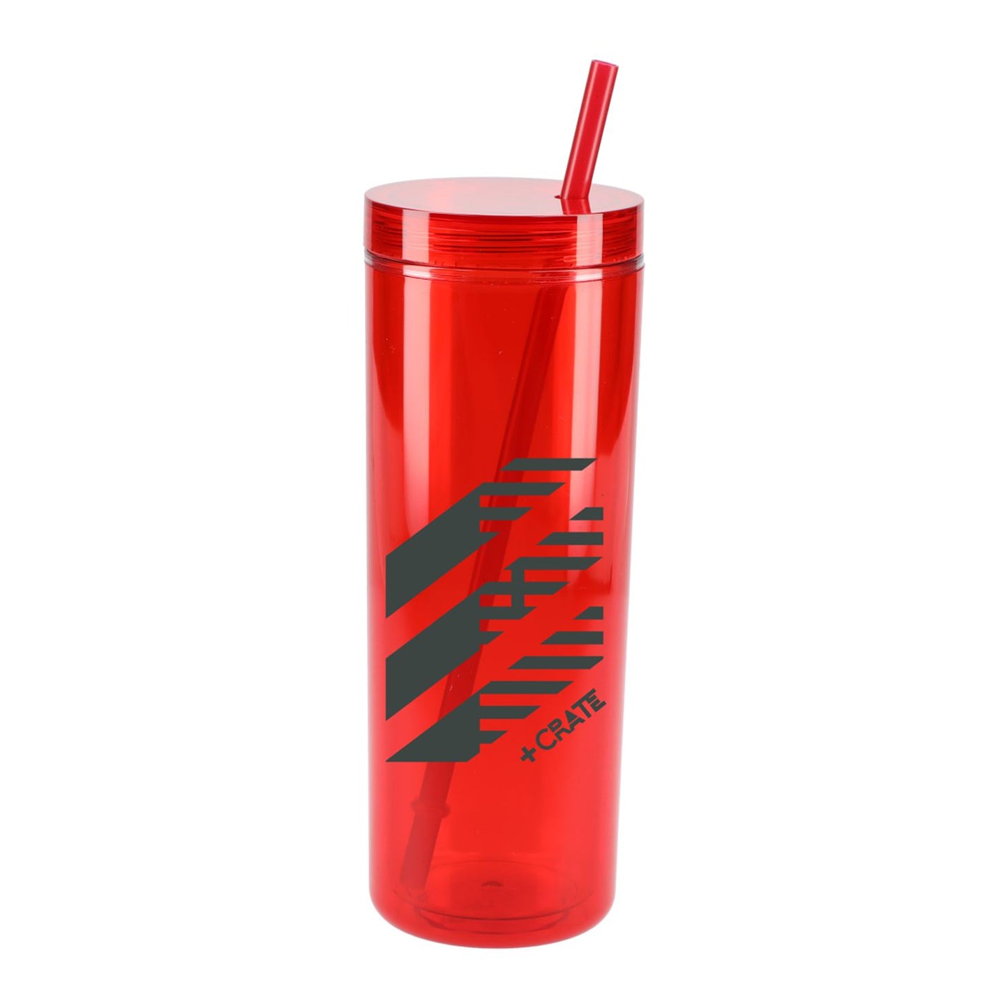 Chroma Recycled Acrylic Skinny Tumbler 16oz - Red