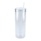 Chroma Recycled Acrylic Skinny Tumbler 16oz - White