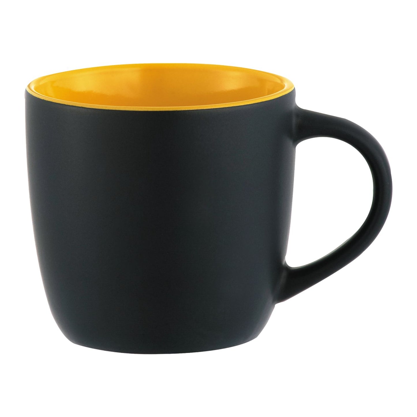 Riviera Electric 11oz Ceramic Mug - Black w/Yellow Lining