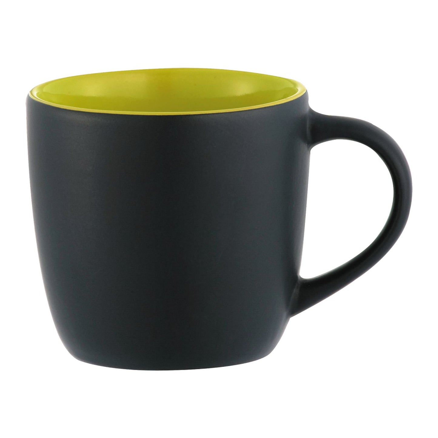 Riviera Electric 11oz Ceramic Mug - Black w/Lime Green Lining