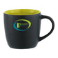 Riviera Electric 11oz Ceramic Mug - Black w/Lime Green Lining