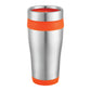 Carmel 16oz Travel Tumbler - Stainless Steel/Orange