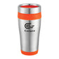 Carmel 16oz Travel Tumbler - Stainless Steel/Orange