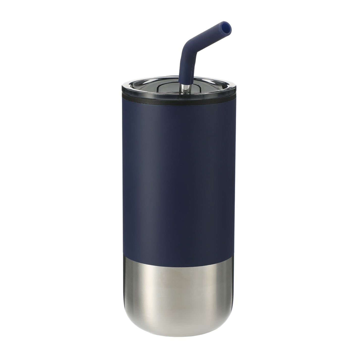 Lagom Insulated 16oz Stainless Steel Tumbler with Straw - Navy