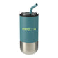 Lagom Insulated 16oz Stainless Steel Tumbler with Straw - River Green