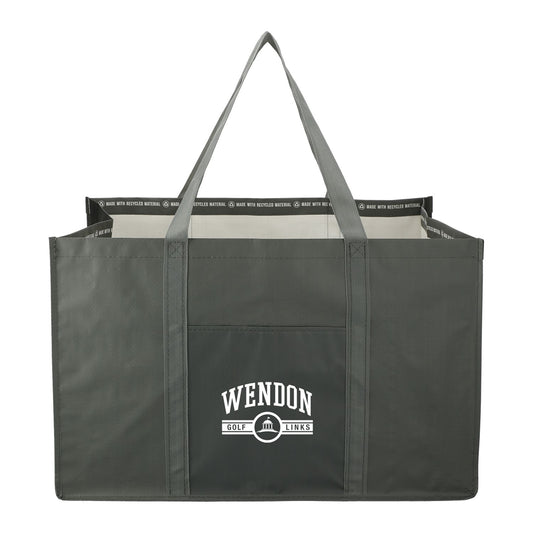 Recycled Woven Utility Tote - Gray