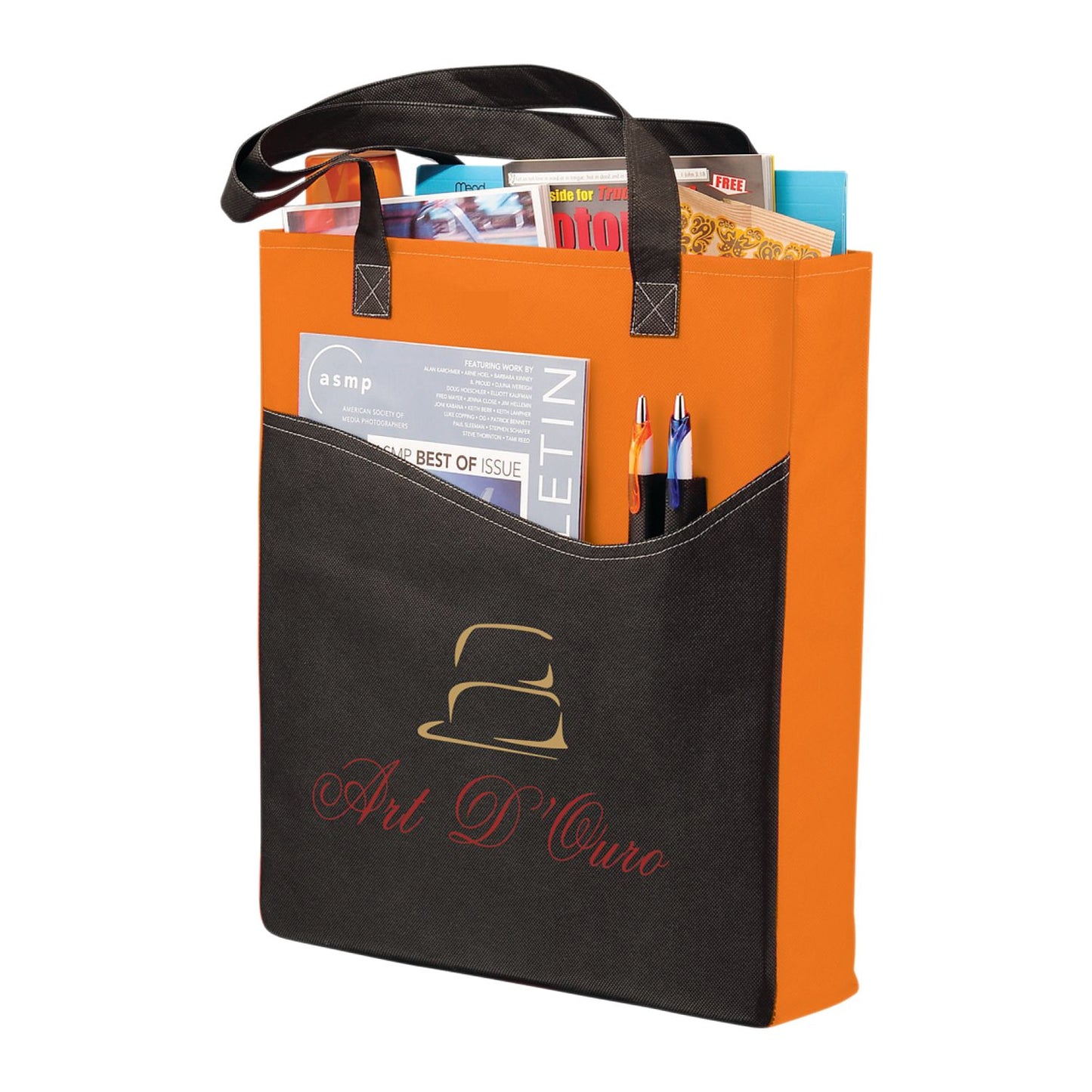 Rivers Pocket Non-Woven Convention Tote - Orange