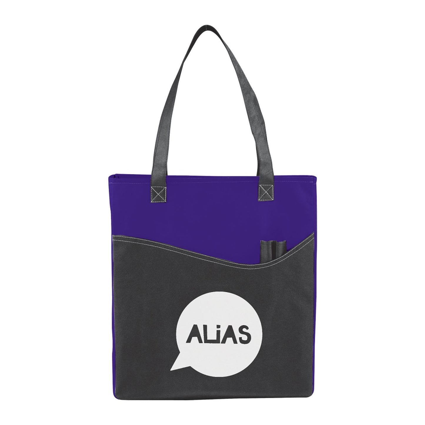 Rivers Pocket Non-Woven Convention Tote - Purple