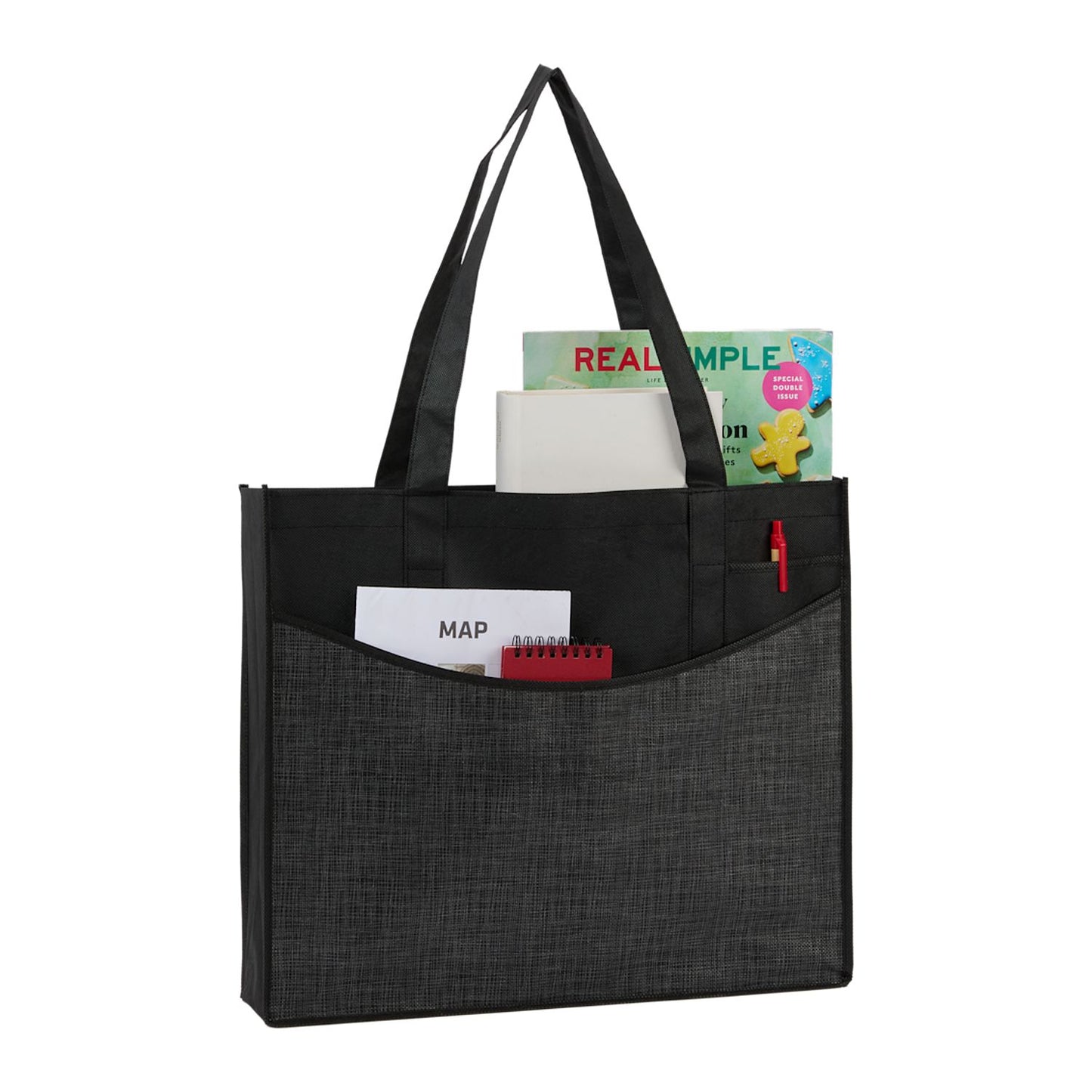 Brooke Recycled Non-Woven Convention Tote - Black