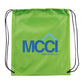 Oriole Polyester Drawstring Bag - Lime Green