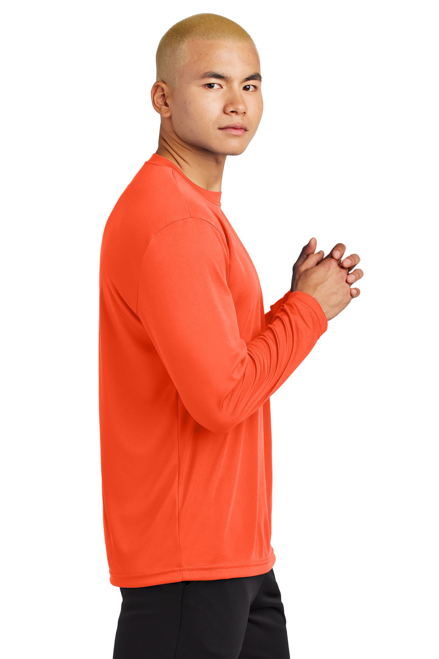 Sport-Tek® Long Sleeve PosiCharge® Competitor™ Tee - Neon Orange