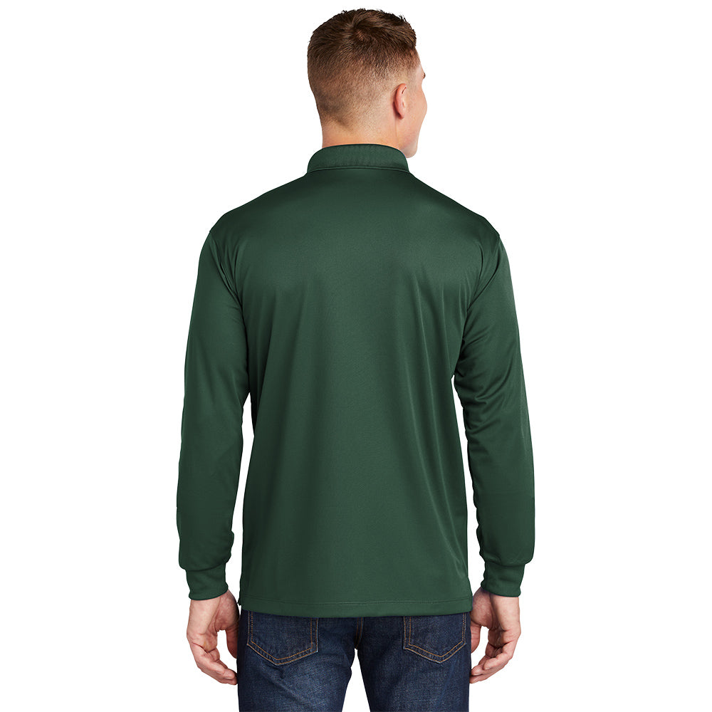 Sport-Tek® Long Sleeve Micropique Sport-Wick® Polo - Forest Green