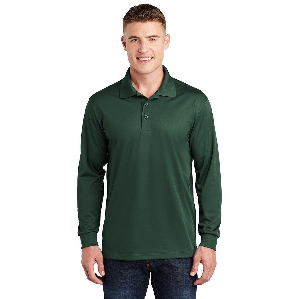 Sport-Tek® Long Sleeve Micropique Sport-Wick® Polo - Forest Green