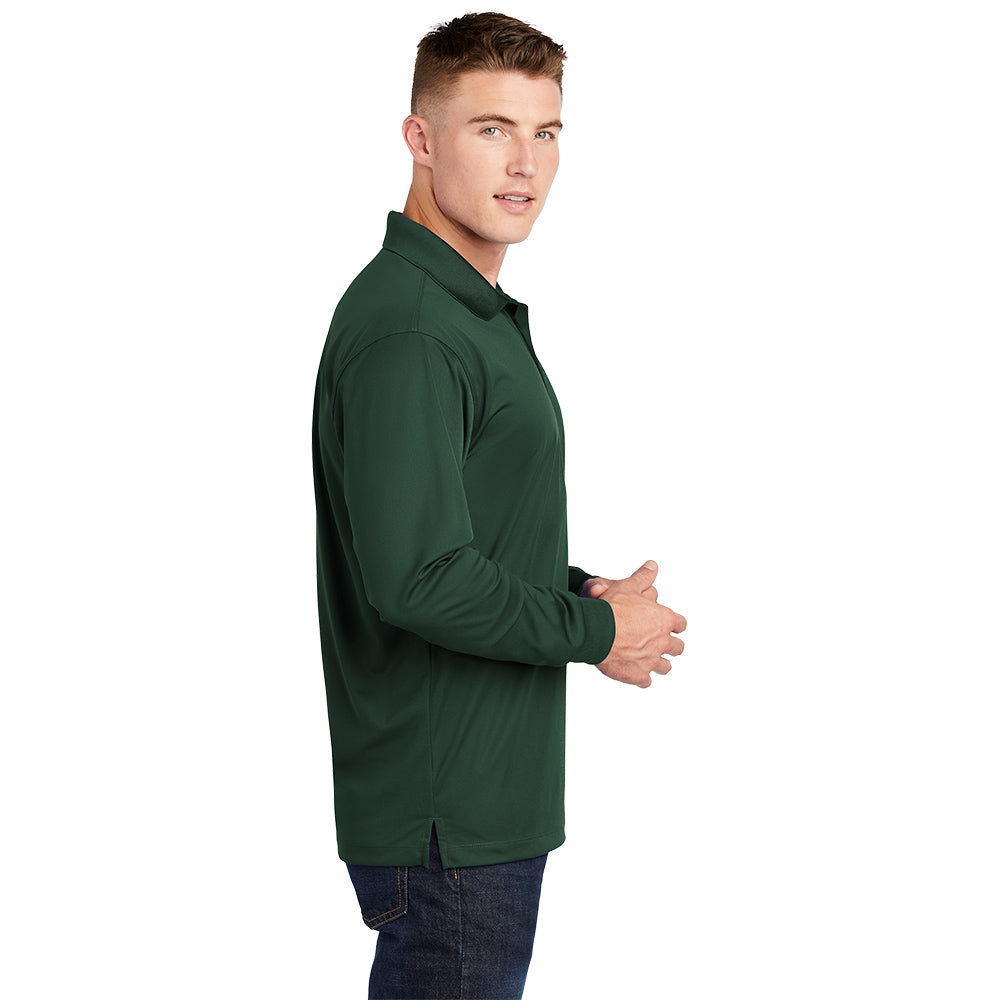 Sport-Tek® Long Sleeve Micropique Sport-Wick® Polo - Forest Green