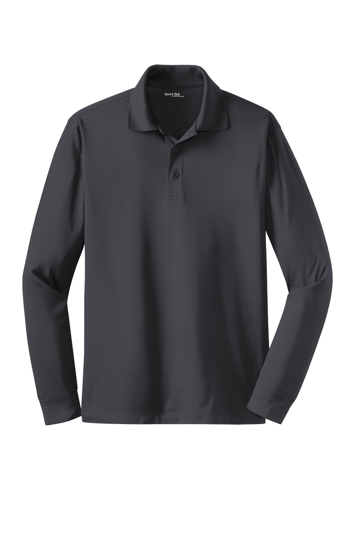 Sport-Tek® Long Sleeve Micropique Sport-Wick® Polo - Iron Grey