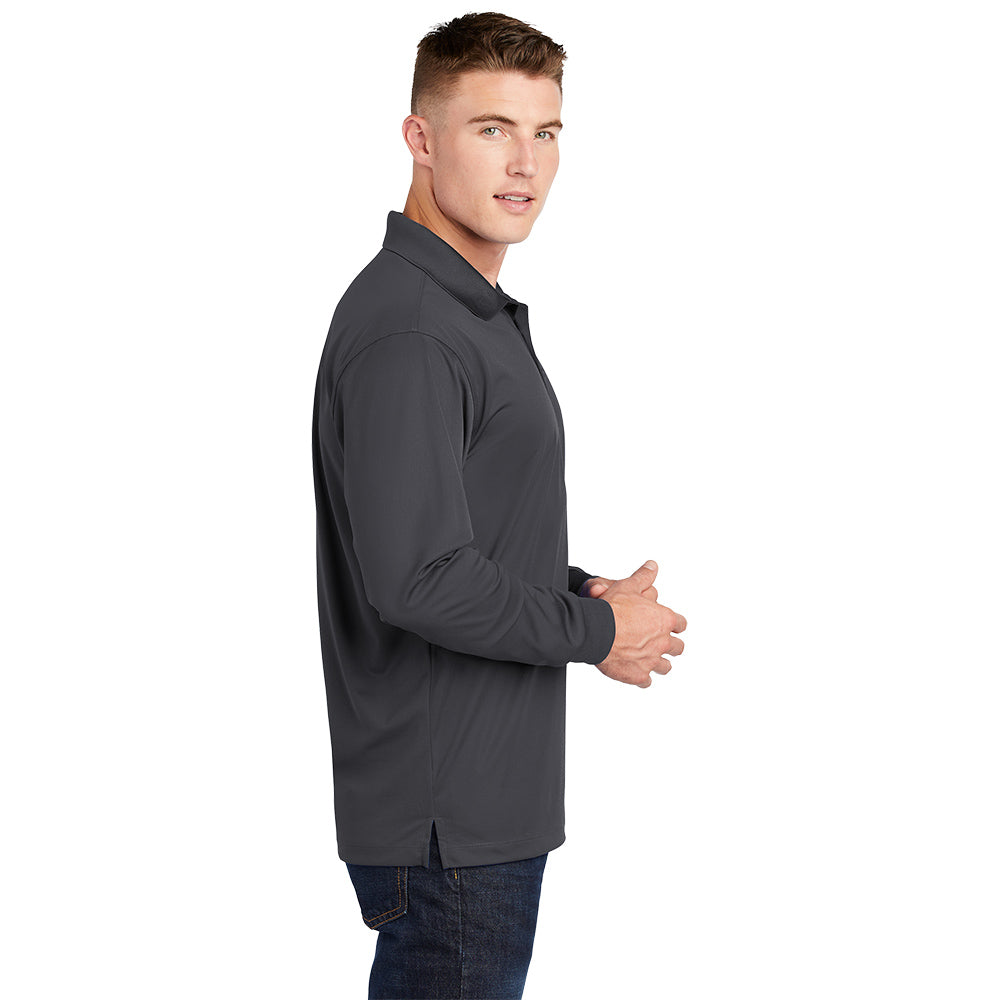 Sport-Tek® Long Sleeve Micropique Sport-Wick® Polo - Iron Grey