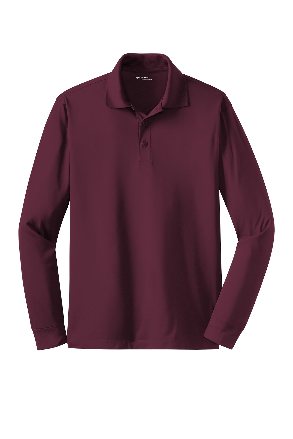 Sport-Tek® Long Sleeve Micropique Sport-Wick® Polo - Maroon