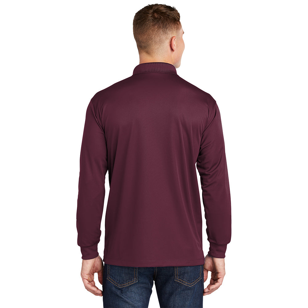 Sport-Tek® Long Sleeve Micropique Sport-Wick® Polo - Maroon