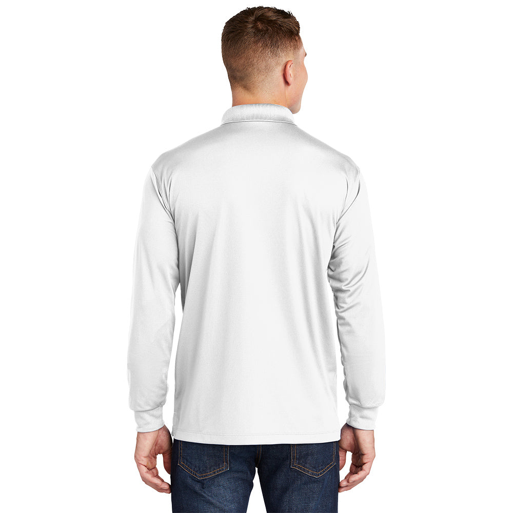 Sport-Tek® Long Sleeve Micropique Sport-Wick® Polo - White