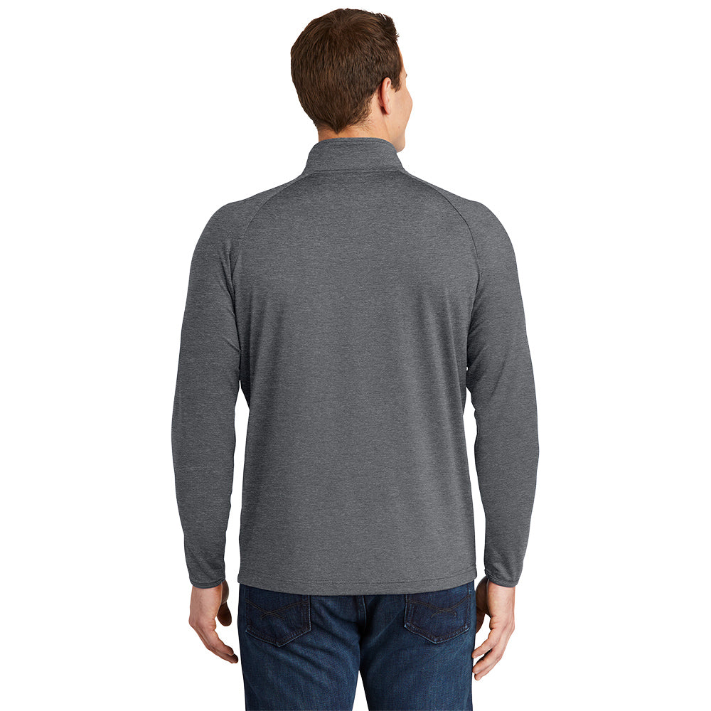 Sport-Tek® Sport-Wick® Stretch 1/4-Zip Pullover - Charcoal Grey Heather