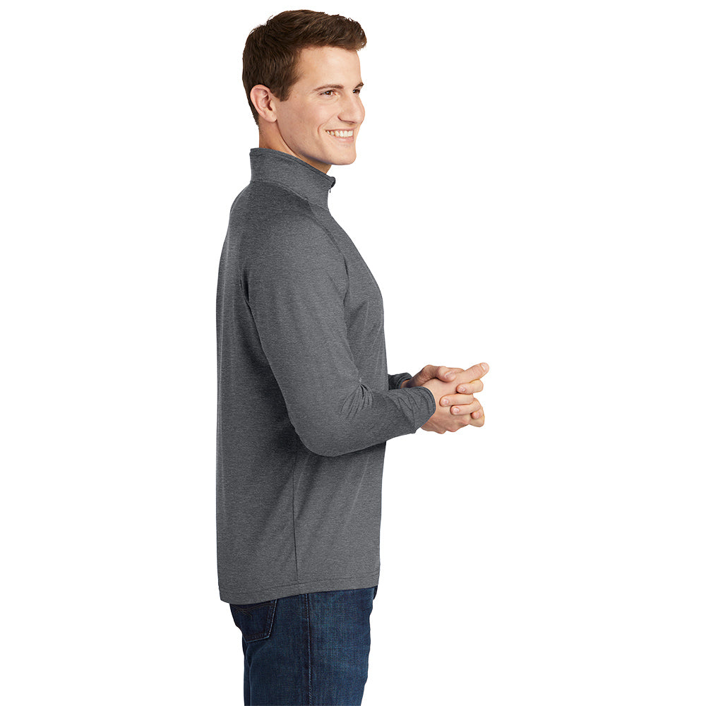 Sport-Tek® Sport-Wick® Stretch 1/4-Zip Pullover - Charcoal Grey Heather