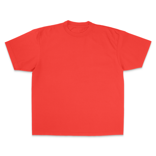 Heavyweight Garment Dye Short Sleeve Tee - Red