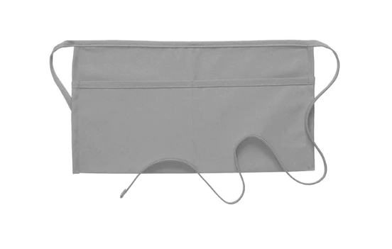 Deluxe Pocket Waist Apron (two pockets) - Silver