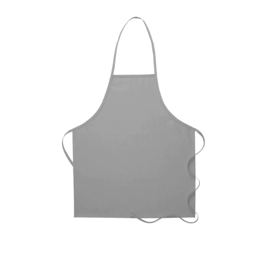 Deluxe Bib Apron (no pockets) - Silver