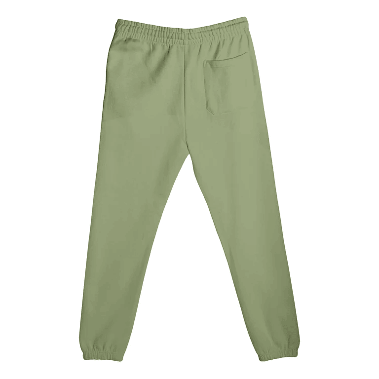 Premium Streetwear Cuffed Sweatpants - Olive Green