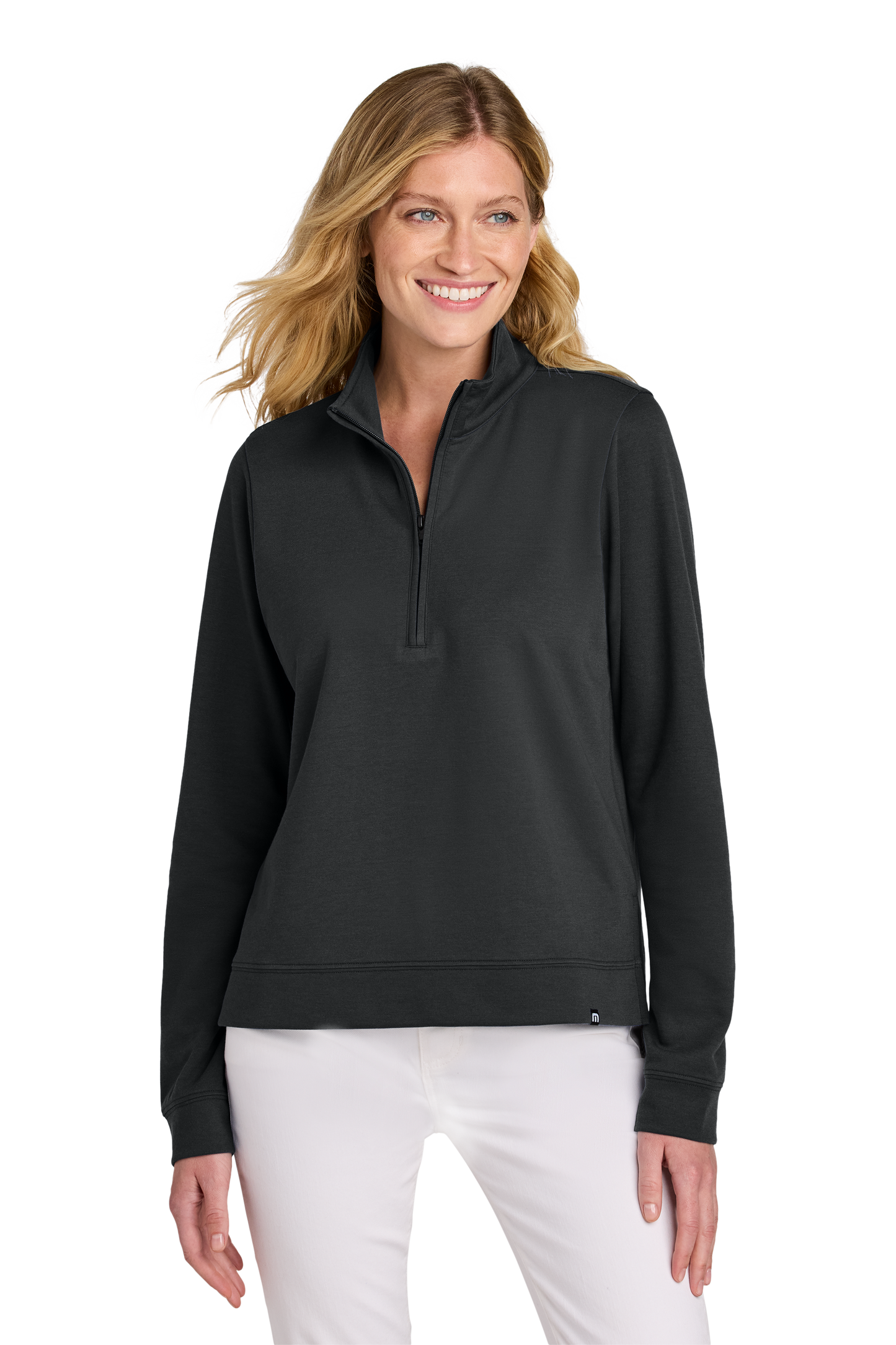 TravisMathew Women’s Coveside 1/2-Zip - Black