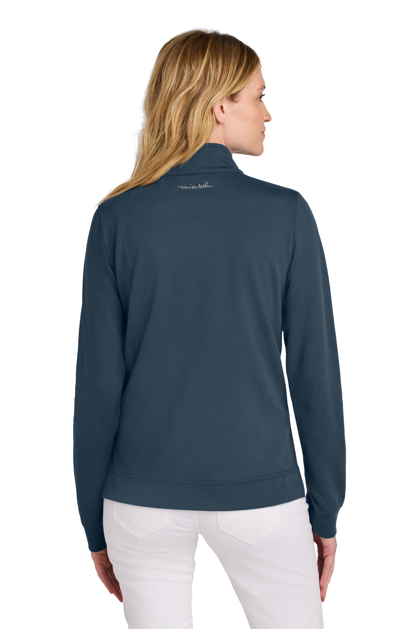 TravisMathew Women’s Coveside 1/2-Zip - Blue Nights