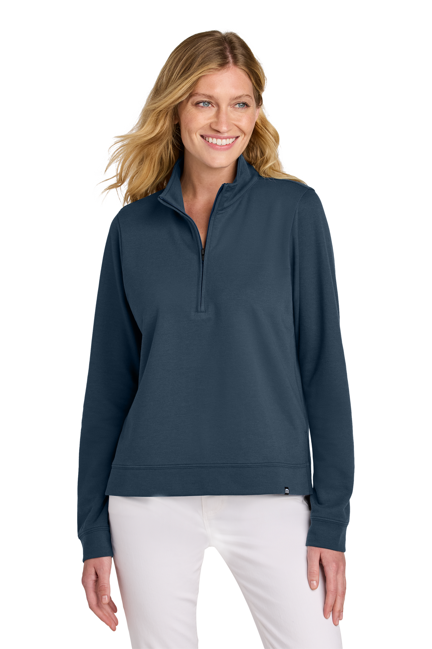 TravisMathew Women’s Coveside 1/2-Zip - Blue Nights