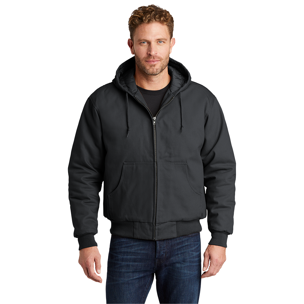 CornerStone® - Duck Cloth Hooded Work Jacket - Charcoal