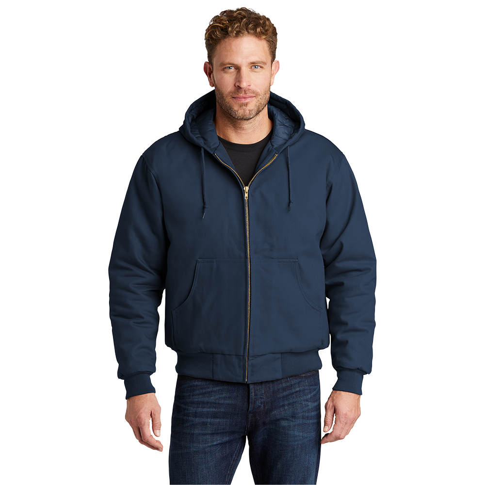 CornerStone® - Duck Cloth Hooded Work Jacket - Navy