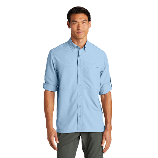 Port Authority® Long Sleeve UV Daybreak Shirt - Light Blue