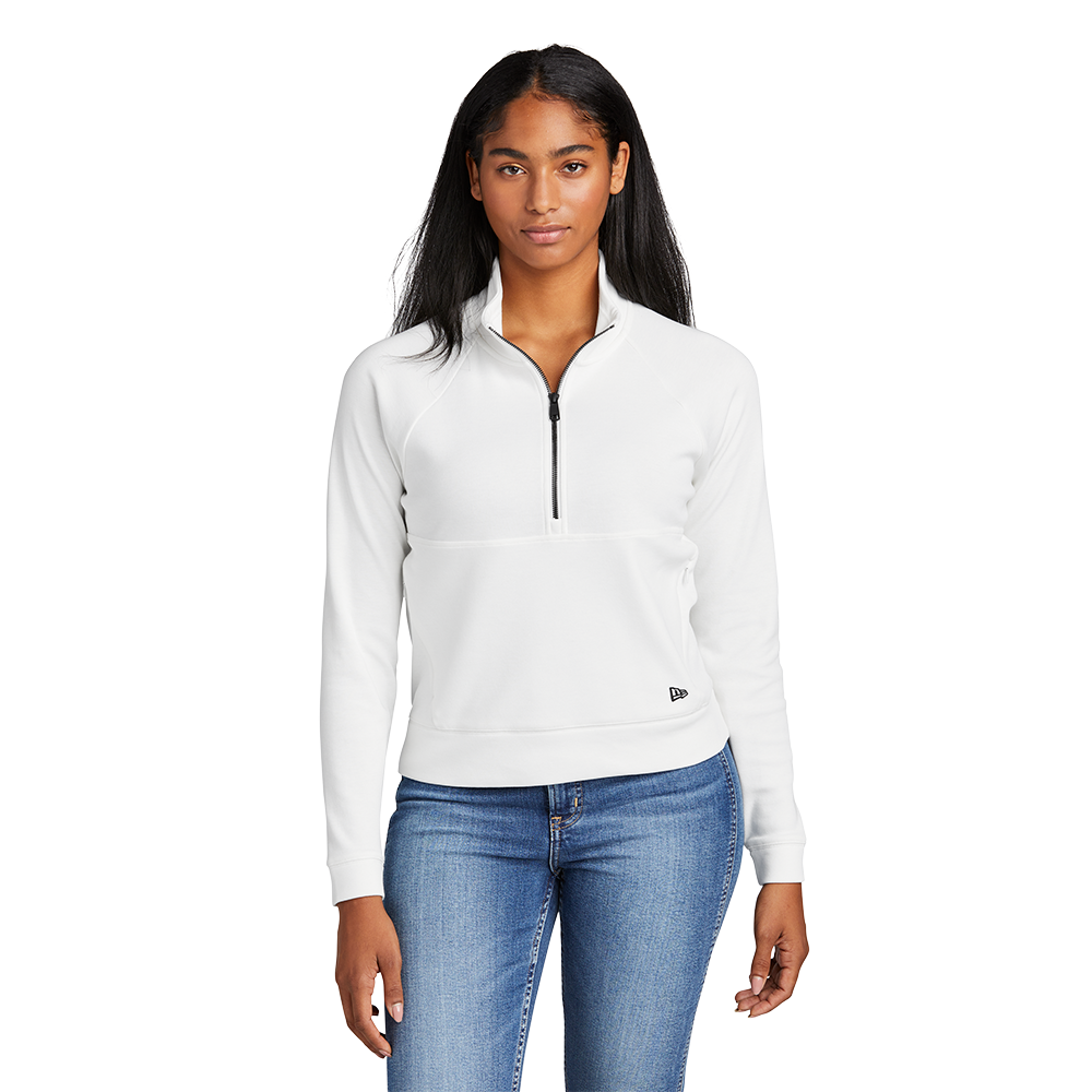 New Era® Women's STS 1/2-Zip - Fan White