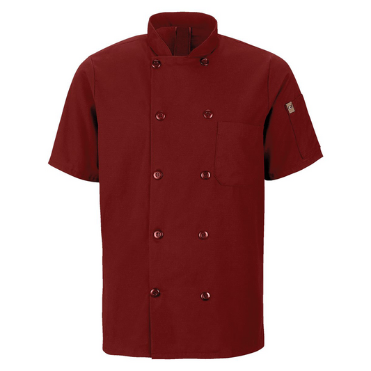 Chef Designs - Mimix™ Short Sleeve Chef Coat with OilBlok - Fireball Red