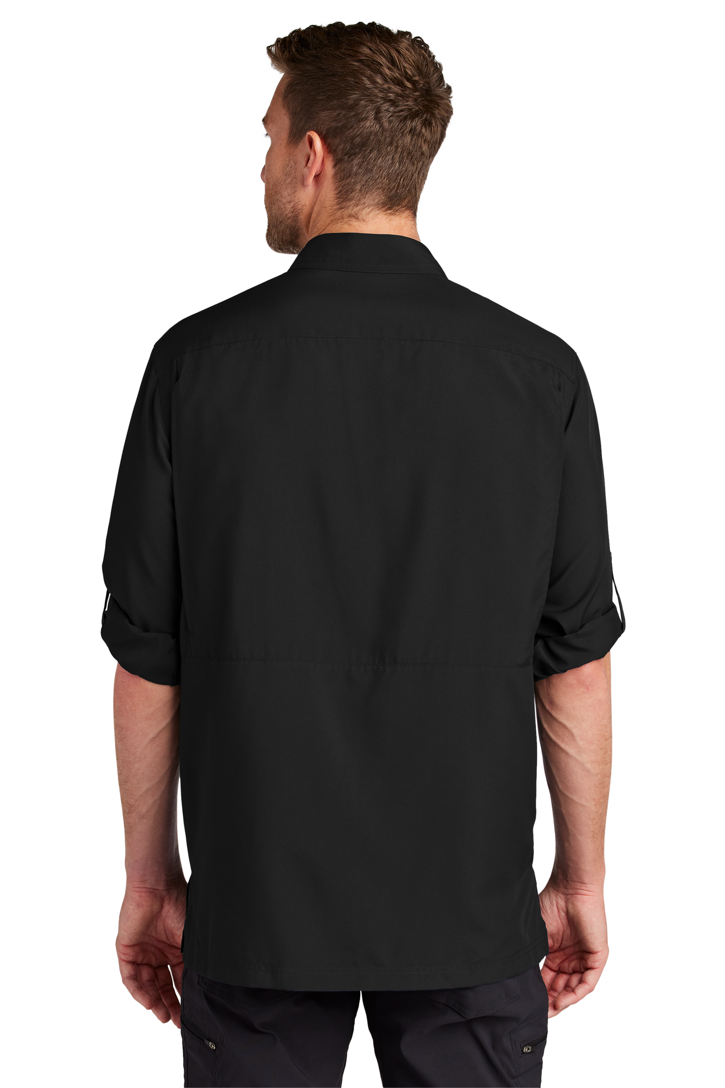 Port Authority® Long Sleeve UV Daybreak Shirt - Deep Black