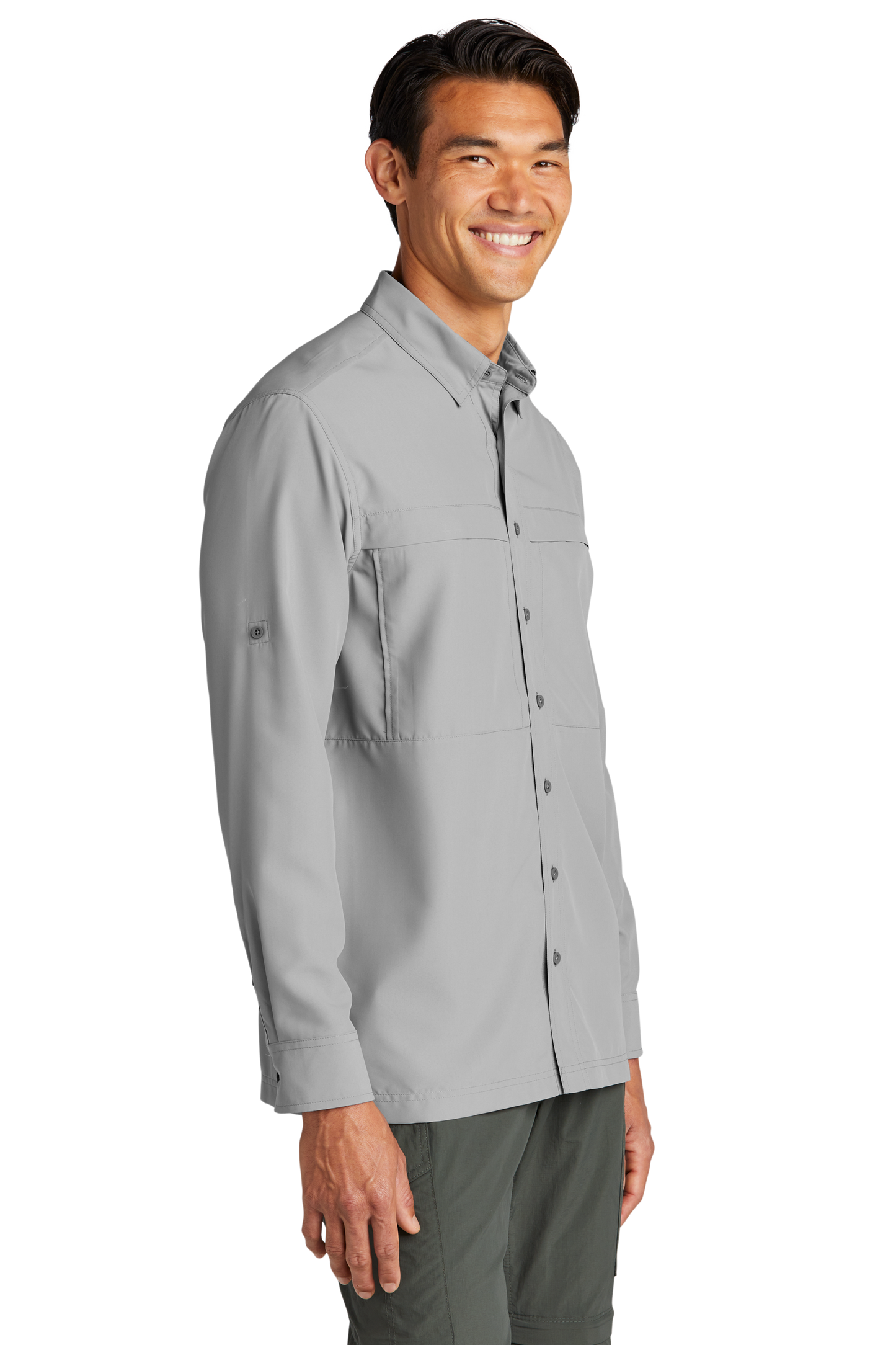 Port Authority® Long Sleeve UV Daybreak Shirt - Gusty Grey