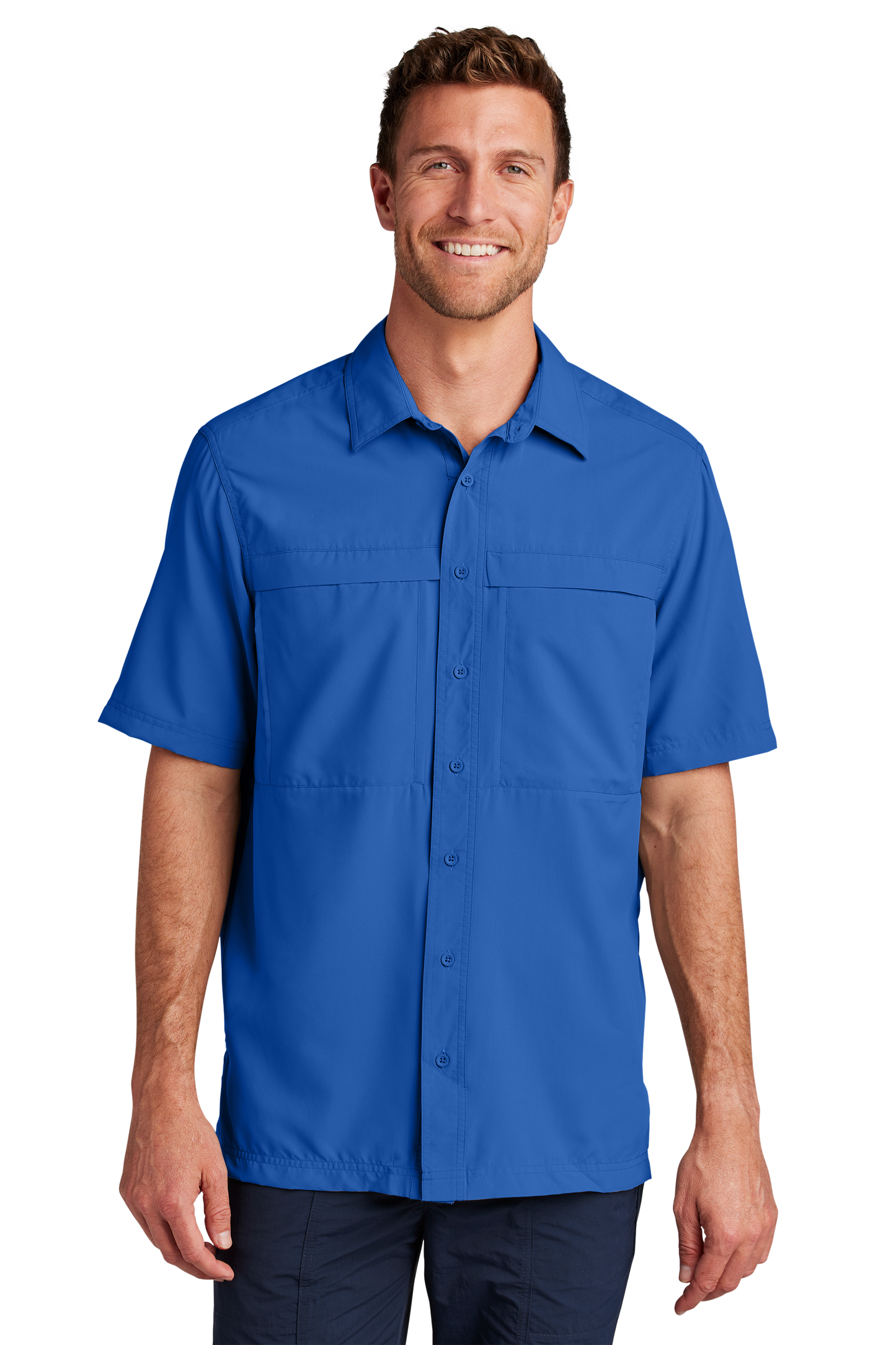 Port Authority® Short Sleeve UV Daybreak Shirt - True Royal