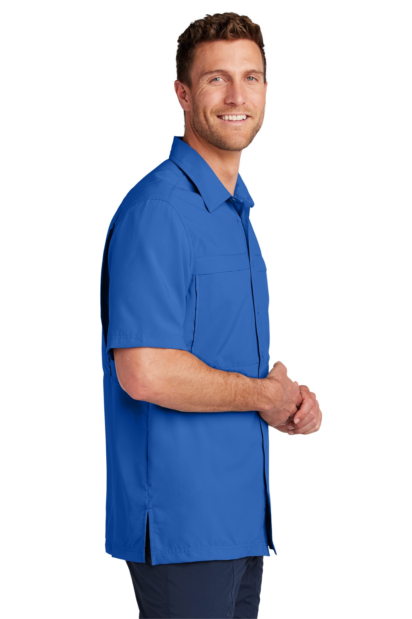 Port Authority® Short Sleeve UV Daybreak Shirt - True Royal