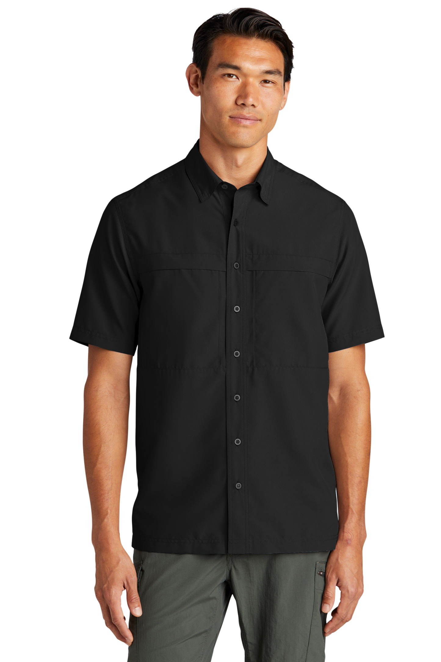 Port Authority® Short Sleeve UV Daybreak Shirt - Deep Black