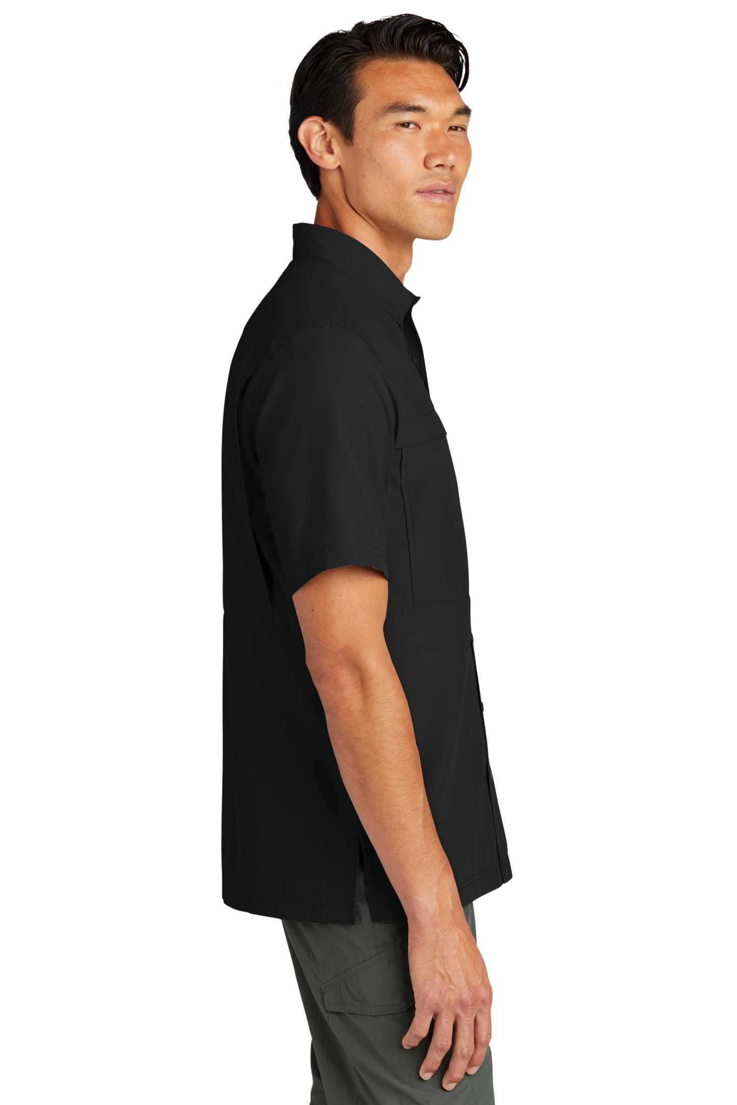 Port Authority® Short Sleeve UV Daybreak Shirt - Deep Black